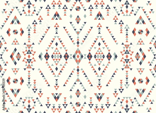 Seamless Ethnic pattern textures. Navajo geometric print. Rustic decorative ornament. Abstract geometric pattern. Native American pattern. Ornament for the design of clothing