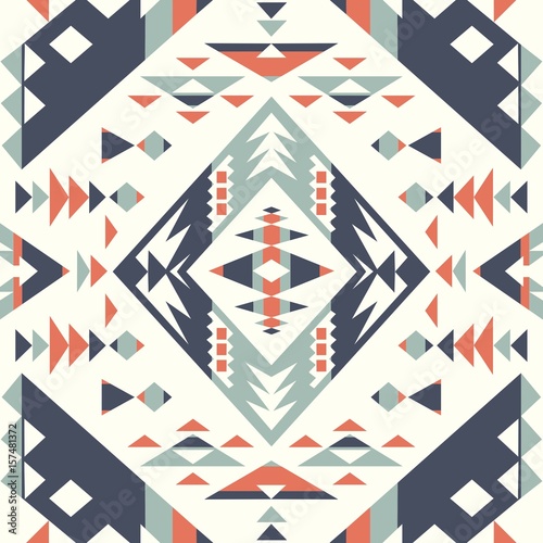 Ethnic pattern textures. Navajo geometric print. Rustic decorative ornament. Abstract geometric pattern. Native American pattern. Ornament for the design of clothing