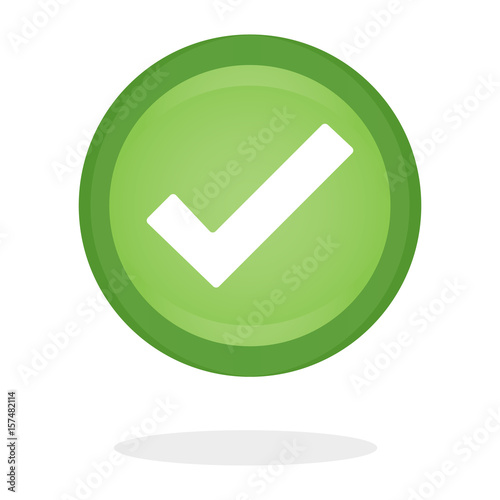 Checkmark, green button