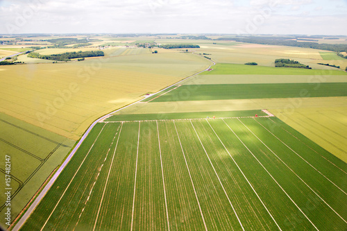 Принти на полотні Aerial photograph area on agriculture