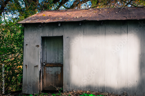 Old vintage metal shed