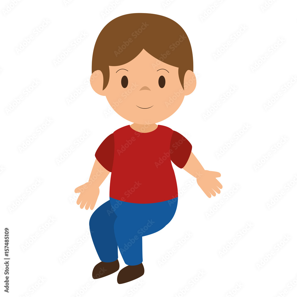 little boy avatar character vector illustration design