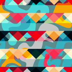 Handdoek met foto Graffiti patronen Felgekleurd geometrisch graffiti grungepatroon  © VECTOR CORPORATION