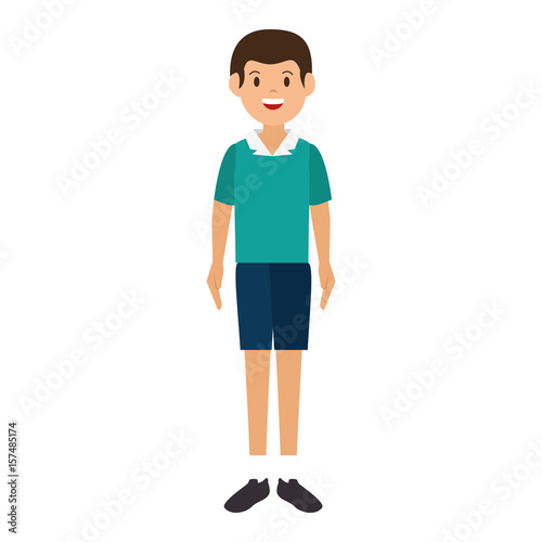 young man avatar character vector illustration design