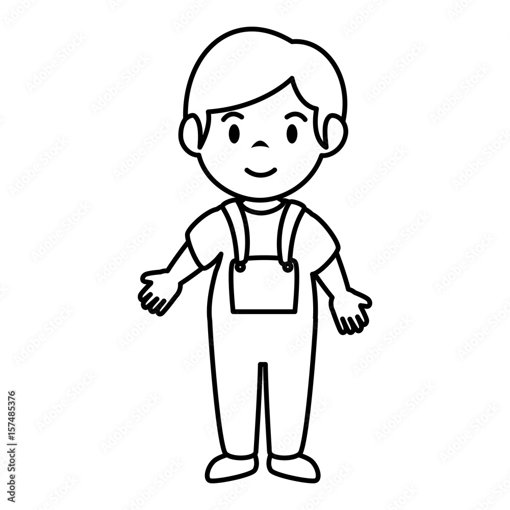 little boy avatar character vector illustration design