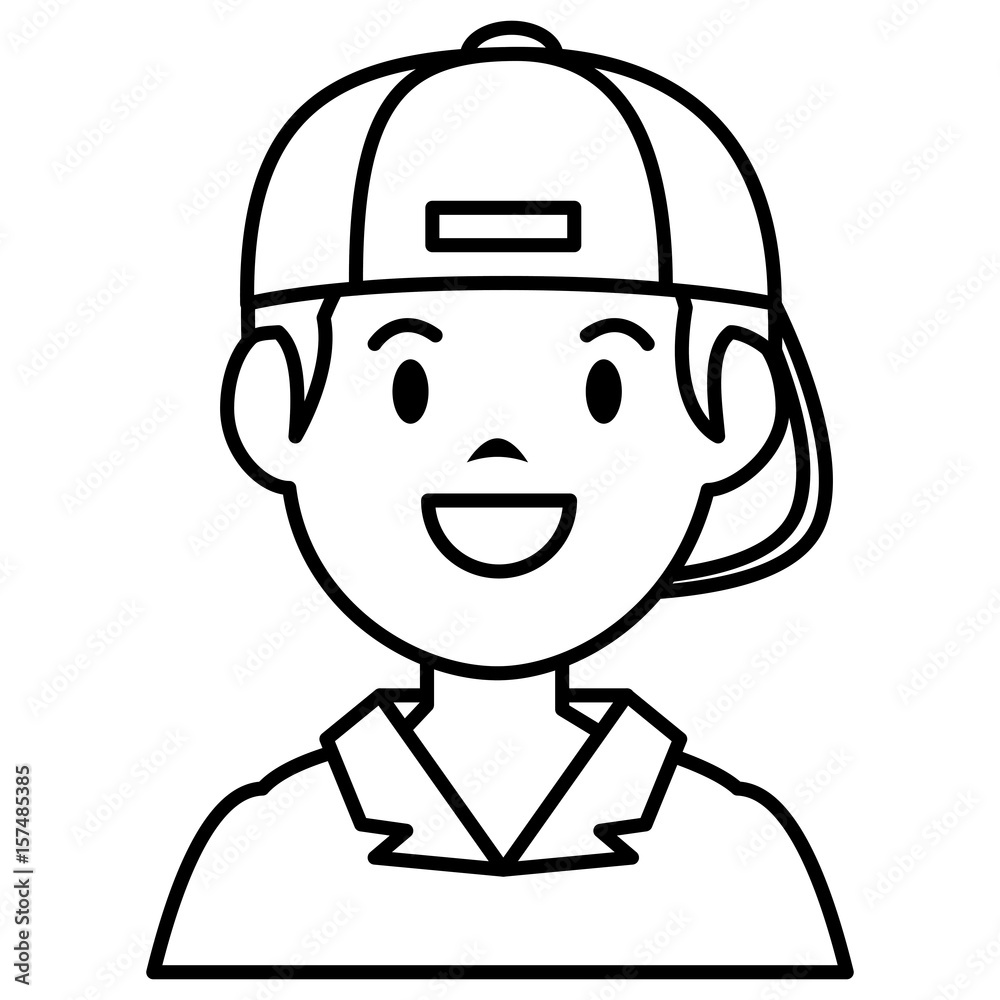 little boy avatar character vector illustration design
