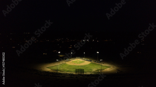 Baseball Field At Night photo