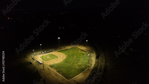 Baseball Field At Night