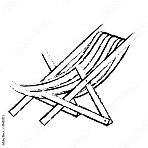 beach chair isolated icon vector illustration design