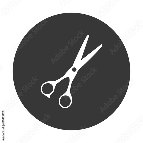 Hairdressing scissors accesory icon vector illustration graphic design
