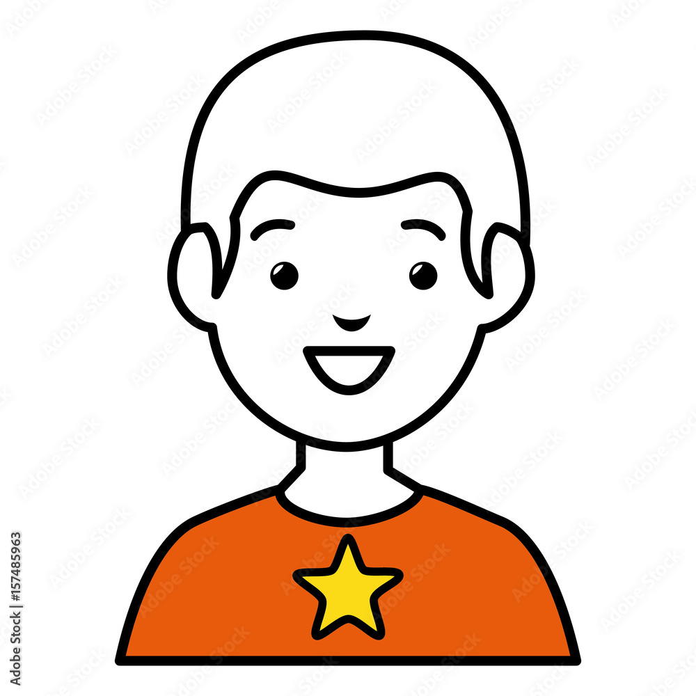 little boy avatar character vector illustration design