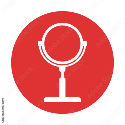Salon round mirrow icon vector illustration graphic design