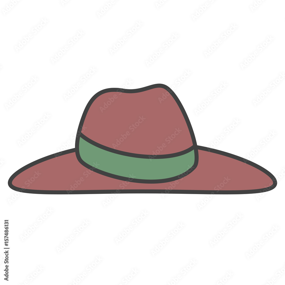 elegant female summer hat vector illustration design elegant female summer hat vector illustration design