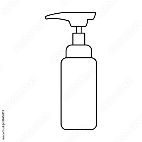 Hairdressing dispenser bottle icon vector illustration graphic design