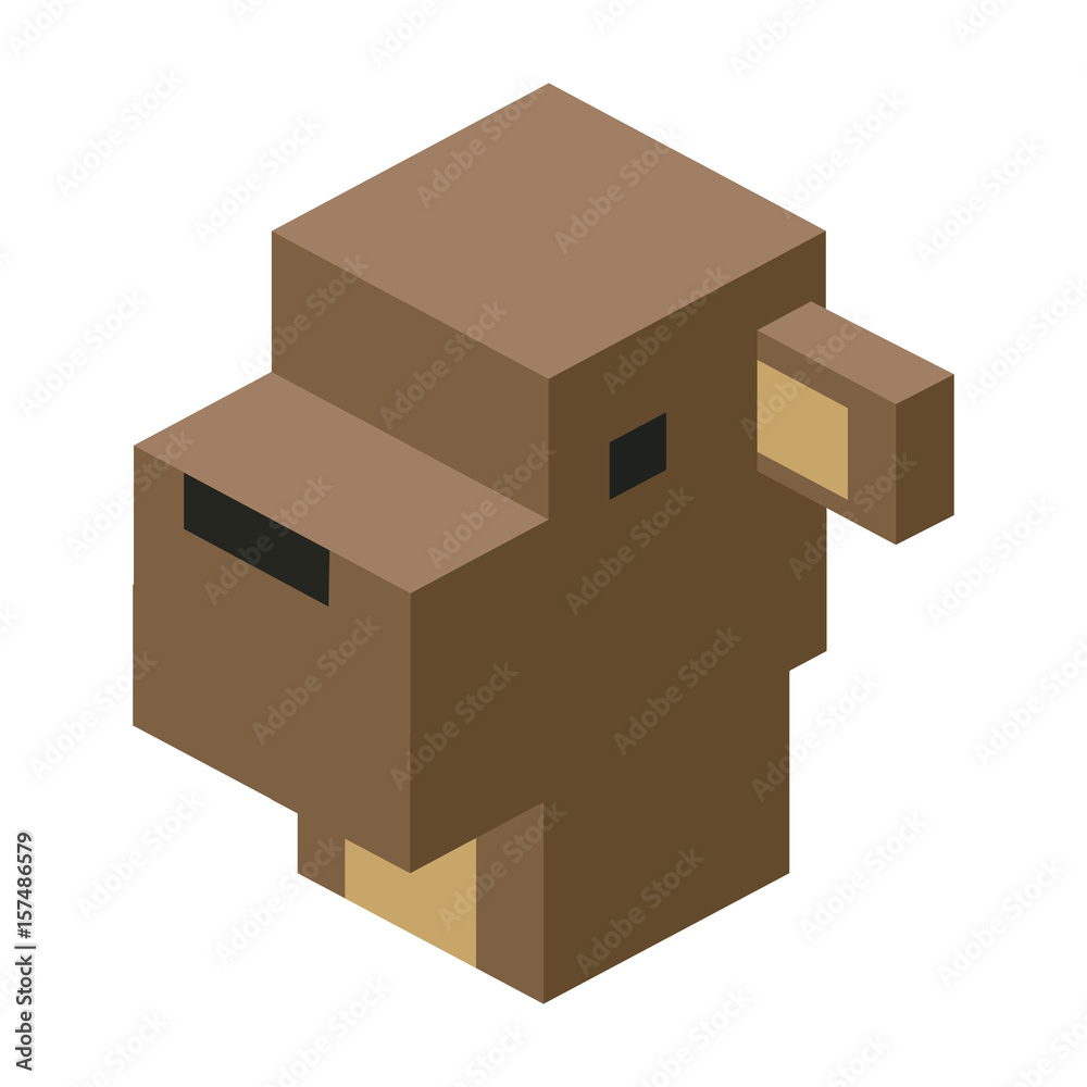 Obraz premium head sheep modular animal plastic Bricks toy blocks and bricks vector Illustration