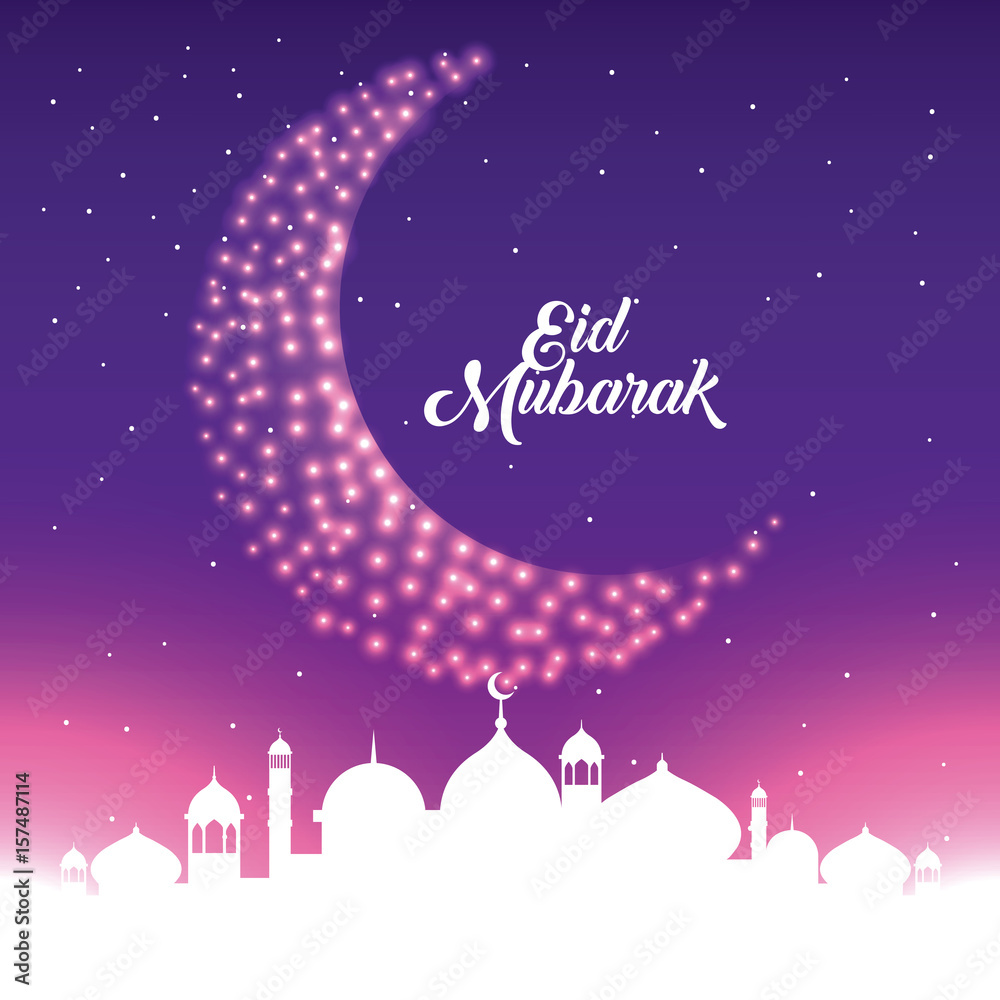 eid mubarak background icon vector illustration design graphic