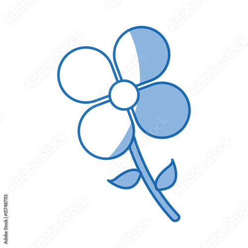 flower nature garden botanic decoration linear vector illustration