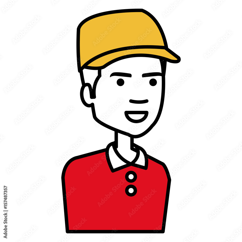 courier worker avatar character vector illustration design courier worker avatar character vector illustration design