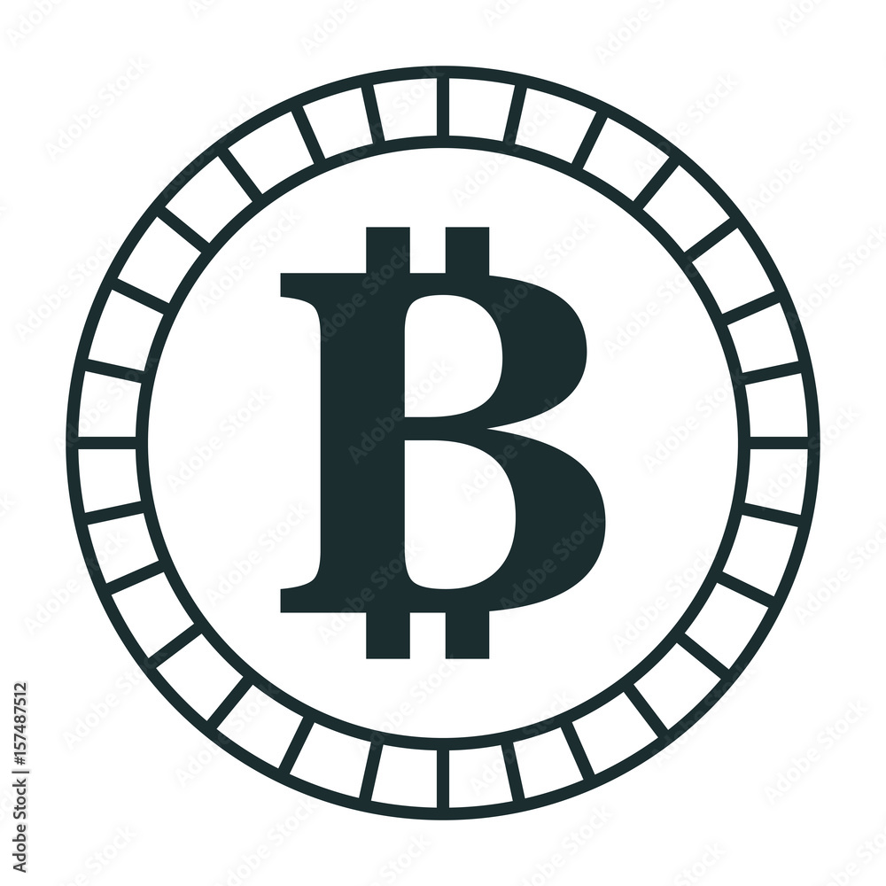 bitcoin electronic money icon vector illustration design