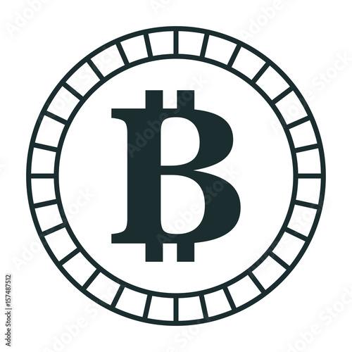 bitcoin electronic money icon vector illustration design