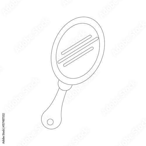 Salon round mirrow icon vector illustration graphic design
