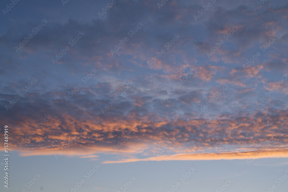 Sky Clouds Blu Sunset