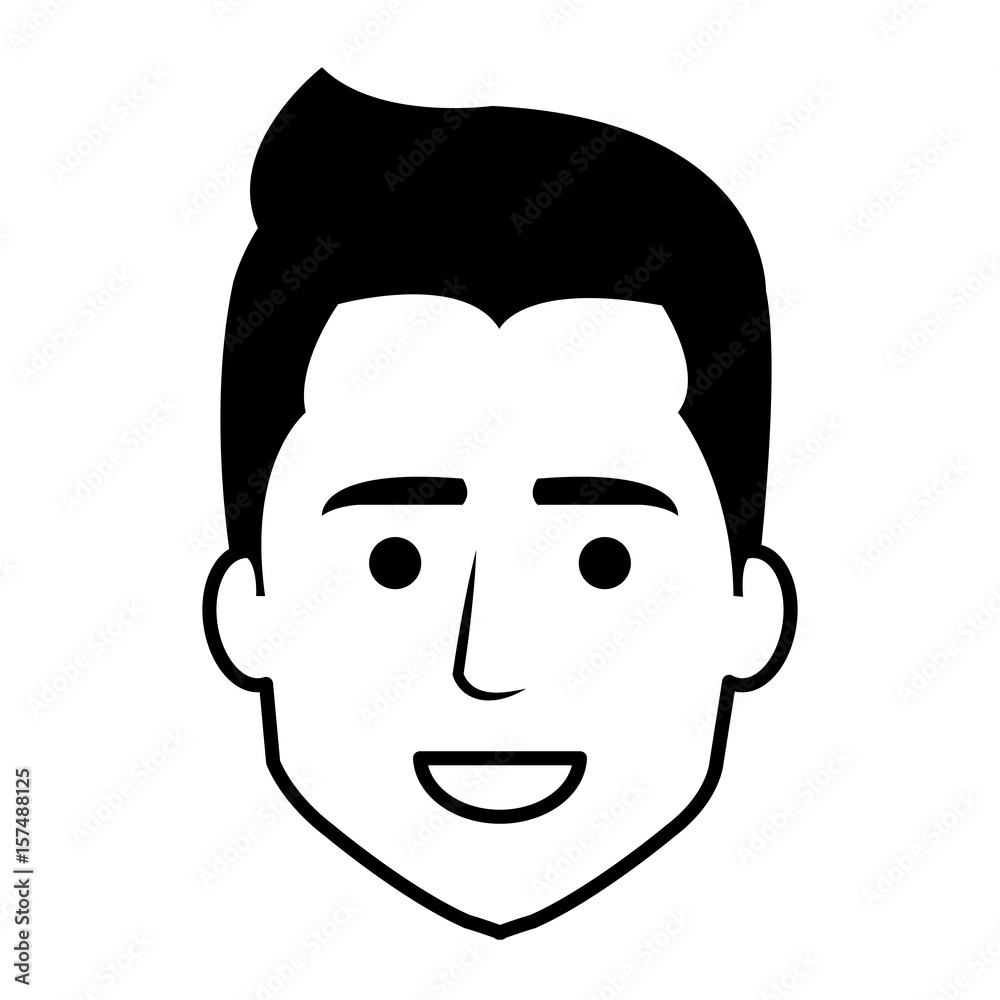 young man head avatar character vector illustration design young man head avatar character vector illustration design