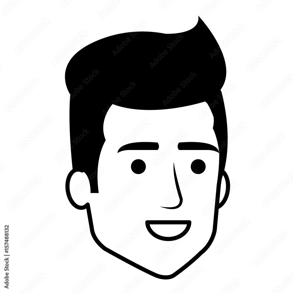 young man head avatar character vector illustration design young man head avatar character vector illustration design