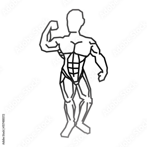 Human male muscles icon vector illustration graphic design