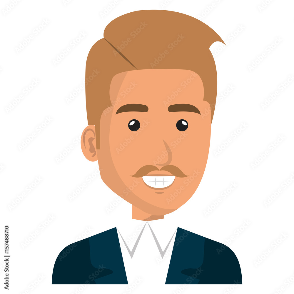 elegant businessman avatar character vector illustration design