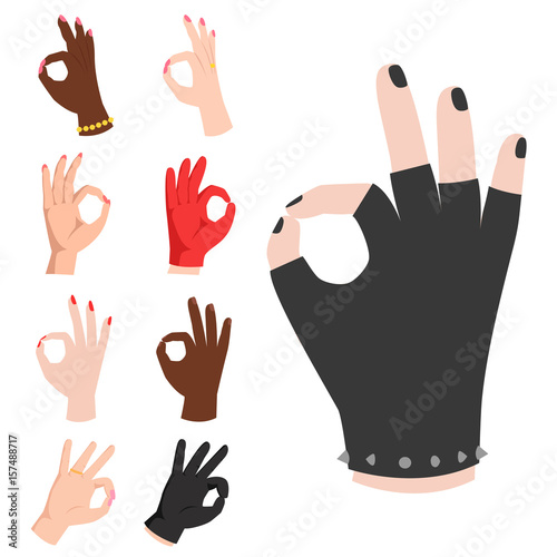 Ok hands success gesture okey yes agreement signal business human agree best approval vector.