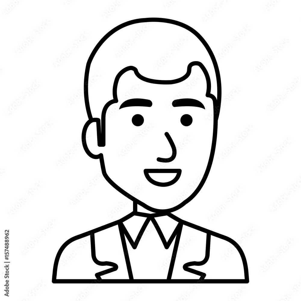 elegant businessman avatar character vector illustration design