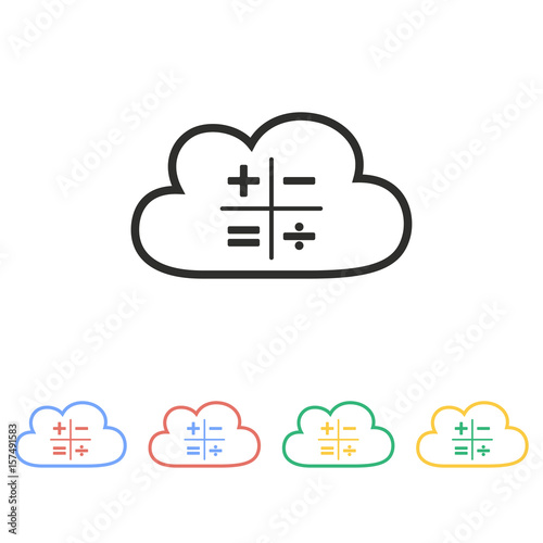 Cloud computing - vector icon.