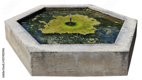 The concrete fountain of a hexagonal form © Aleksandr Volkov