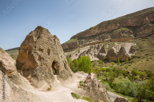 Ancient cave house in Soganli valley in Cappadocia, central Turkey