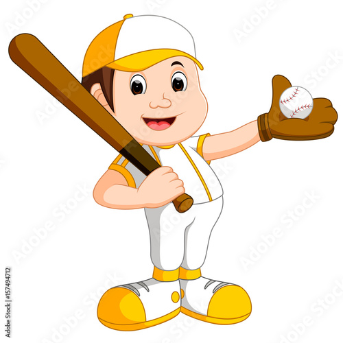illustration of boy baseball player
