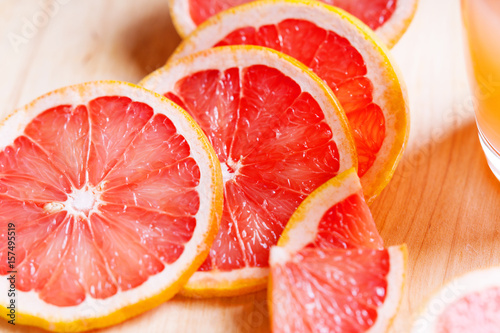 Photography of a grapefruit slices 