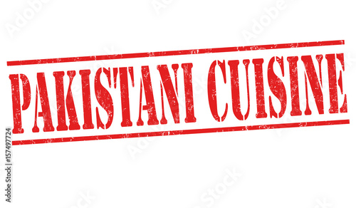 Pakistani cuisine sign or stamp