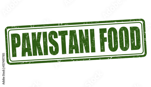 Pakistani food sign or stamp
