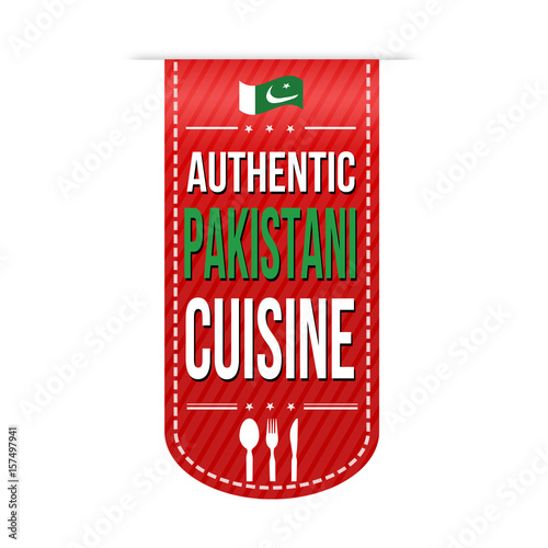 Authentic pakistani cuisine banner design