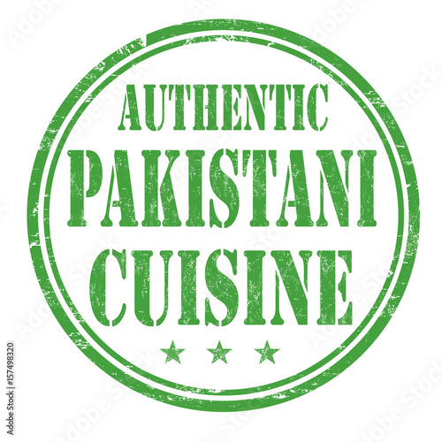 Authentic pakistani cuisine sign or stamp