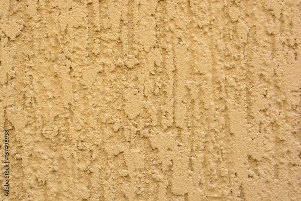 Close up beautiful new uneven plaster surface