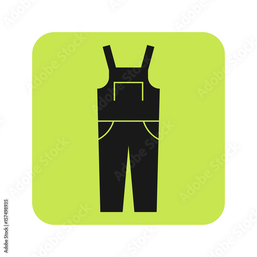 Coverall, protective clothing. Flat icon, object for design.