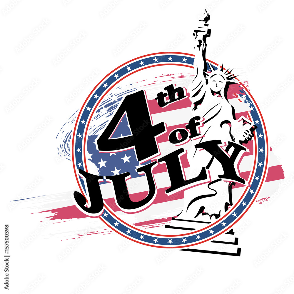 Naklejka premium Independence day USA