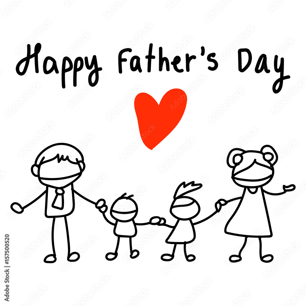 hand drawing concept cartoon character fathers day hand drawing concept cartoon character fathers day