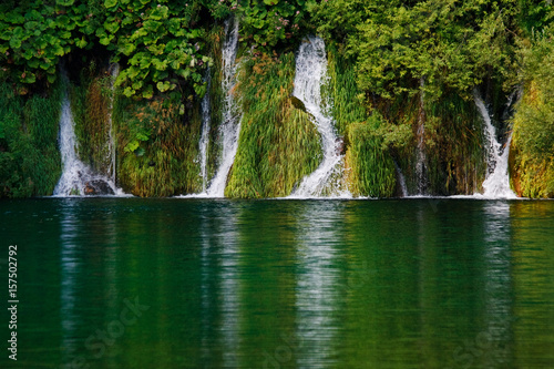 Waterfall in National Park Plitvice Lakes, Croatia, Europe