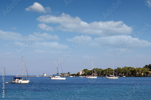 Yacht and sailboats Corfu island Greece