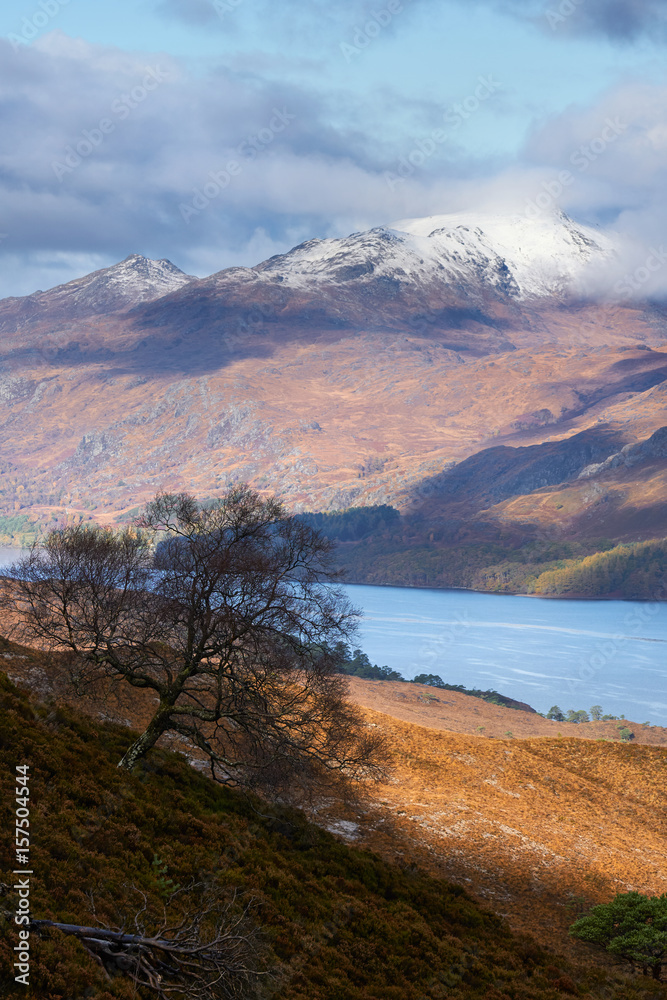 The summit of Slioch over Loch Maree in the Scottish Highlands, Scotland, UK. The summit of Slioch over Loch Maree in the Scottish Highlands, Scotland, UK.