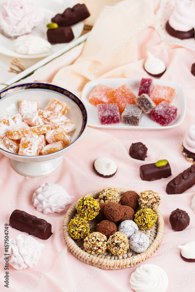 Assortment of different sweets