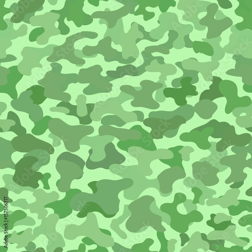 Camouflage seamless pattern. Light green background